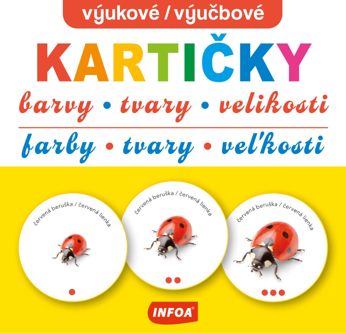 VÝUKOVÉ KARTIČKY BARVY TVARY VELIKOSTI