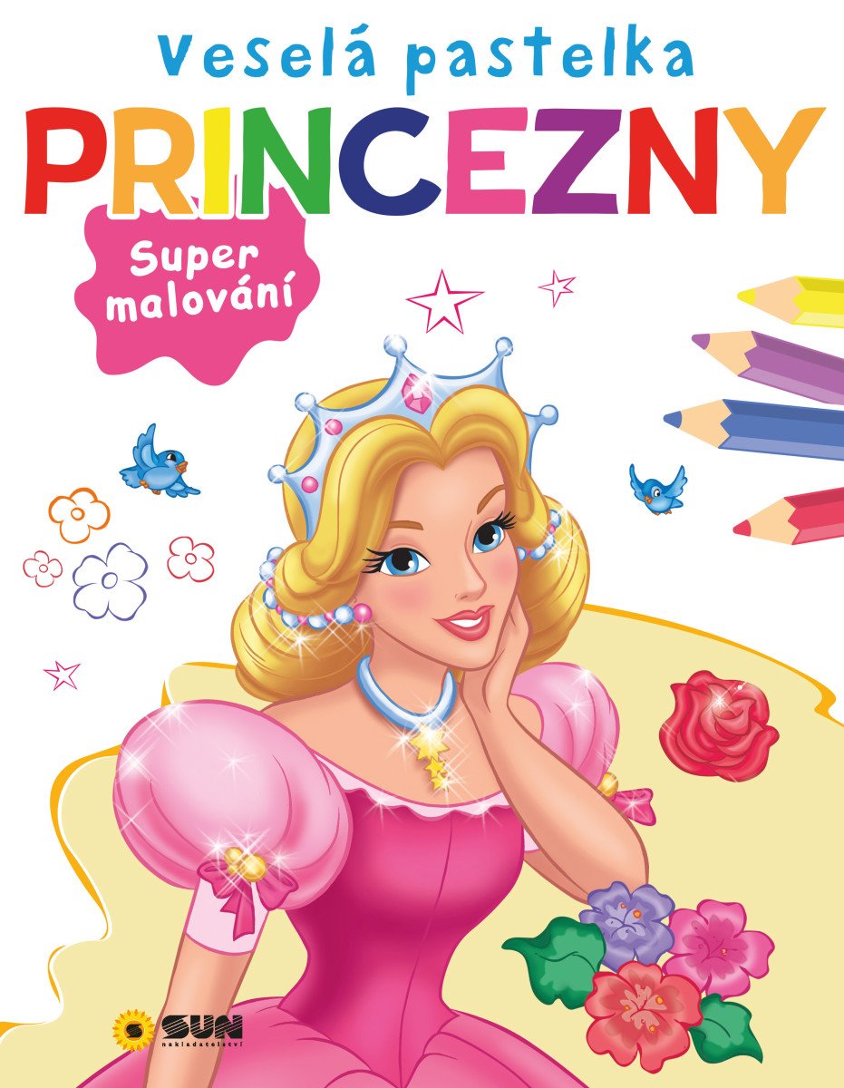 Obálka knihy VESELÁ PASTELKA - PRINCEZNY SUPER MALOVÁNÍ od autora <br>