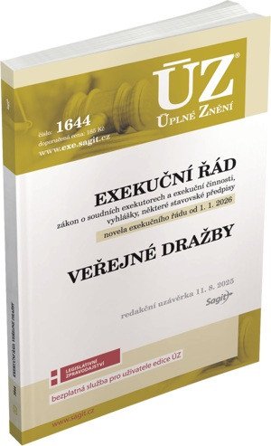 Obálka knihy ÚZ 1644 EXEKUČNÍ ŘÁD, VEŘEJNÉ DRAŽBY od autora <br>