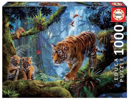 PUZZLE TYGŘI NA STROMĚ 1000 DÍLKŮ