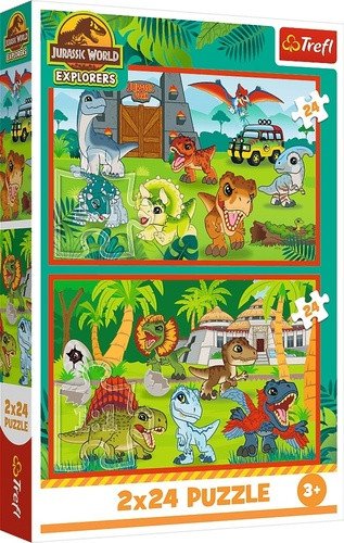 PUZZLE JURSKÝ SVĚT: MALÍ DINOSAUŘI 2X24