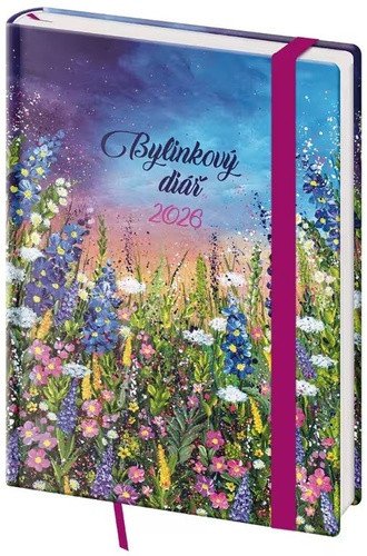 DIÁŘ 2026 TÝDENNÍ B6 BYLINKOVÝ MEADOW S GUMIČKOU
