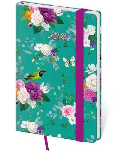 DIÁŘ 2026 KAPESNÍ VARIO ROMANCE S GUMIČKOU