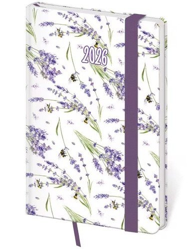 DIÁŘ 2026 KAPESNÍ VARIO LAVENDER S GUMIČKOU