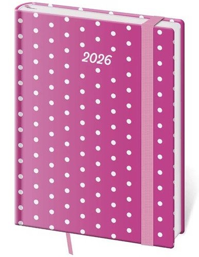 DIÁŘ 2026 DENNÍ B6 VARIO PINK S GUMIČKOU