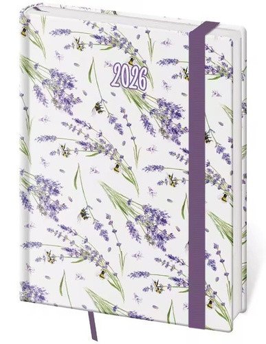 DIÁŘ 2026 DENNÍ B6 VARIO LAVENDER S GUMIČKOU