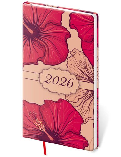 DIÁŘ 2026 KAPESNÍ VARIO LYRA HIBISCUS