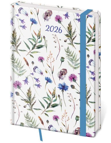 DIÁŘ 2026 TÝDENNÍ A5 VARIO WILDFLOWERS S GUMIČKOU