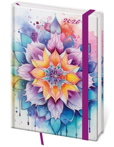 DIÁŘ 2026 TÝDENNÍ A5 VARIO MYSTIC S GUMIČKOU