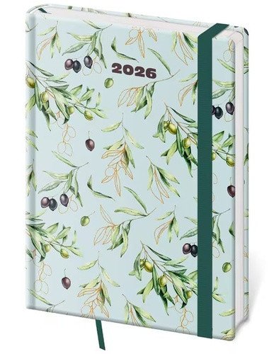 DIÁŘ 2026 DENNÍ A5 VARIO OLIVE S GUMIČKOU