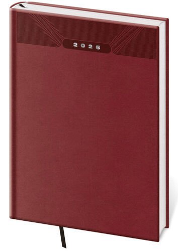 DIÁŘ 2026 DENNÍ A4 PRINT CLASSIC ANGL. ČERVENÝ