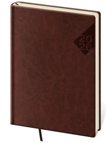 DIÁŘ 2026 TÝDENNÍ A5 NEBRASCA ANGL. HNĚDÝ