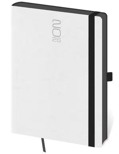 DIÁŘ 2026 TÝDENNÍ A5 MEMORY BÍLÝ S GUMIČKOU