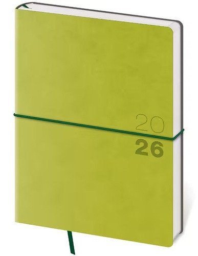 DIÁŘ 2026 TÝDENNÍ B6 FLEXIO ZELENÝ S GUMIČKOU