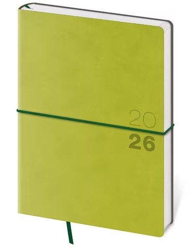 DIÁŘ 2026 TÝDENNÍ A5 FLEXIO ZELENÝ S GUMIČKOU