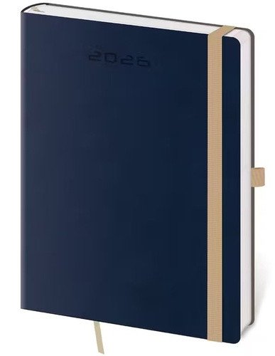 DIÁŘ 2026 TÝDENNÍ B6 FLEXIES TMAVĚ MODRÝ S POUTKEM