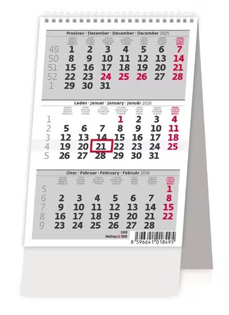 2026 MINI 3MĚSÍČNÍ STOLNÍ