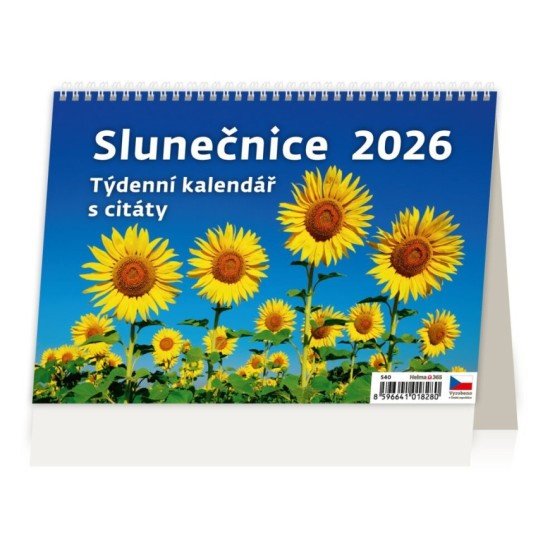 2026 SLUNEČNICE S CITÁTY STOLNÍ