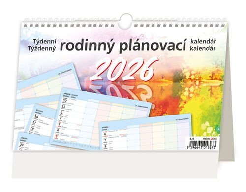 STOLNÍ KALENDÁŘ 2026 TÝDENNÍ RODINNÝ PLÁNOVACÍ