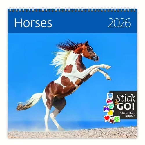2026 HORSES NÁSTĚNNÝ POZNÁMKOVÝ