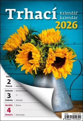 NÁSTĚNNÝ KALENDÁŘ 2026 TÝDENNÍ TRHACÍ A5