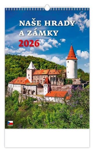 2026 NAŠE HRADY A ZÁMKY NÁSTĚNNÝ