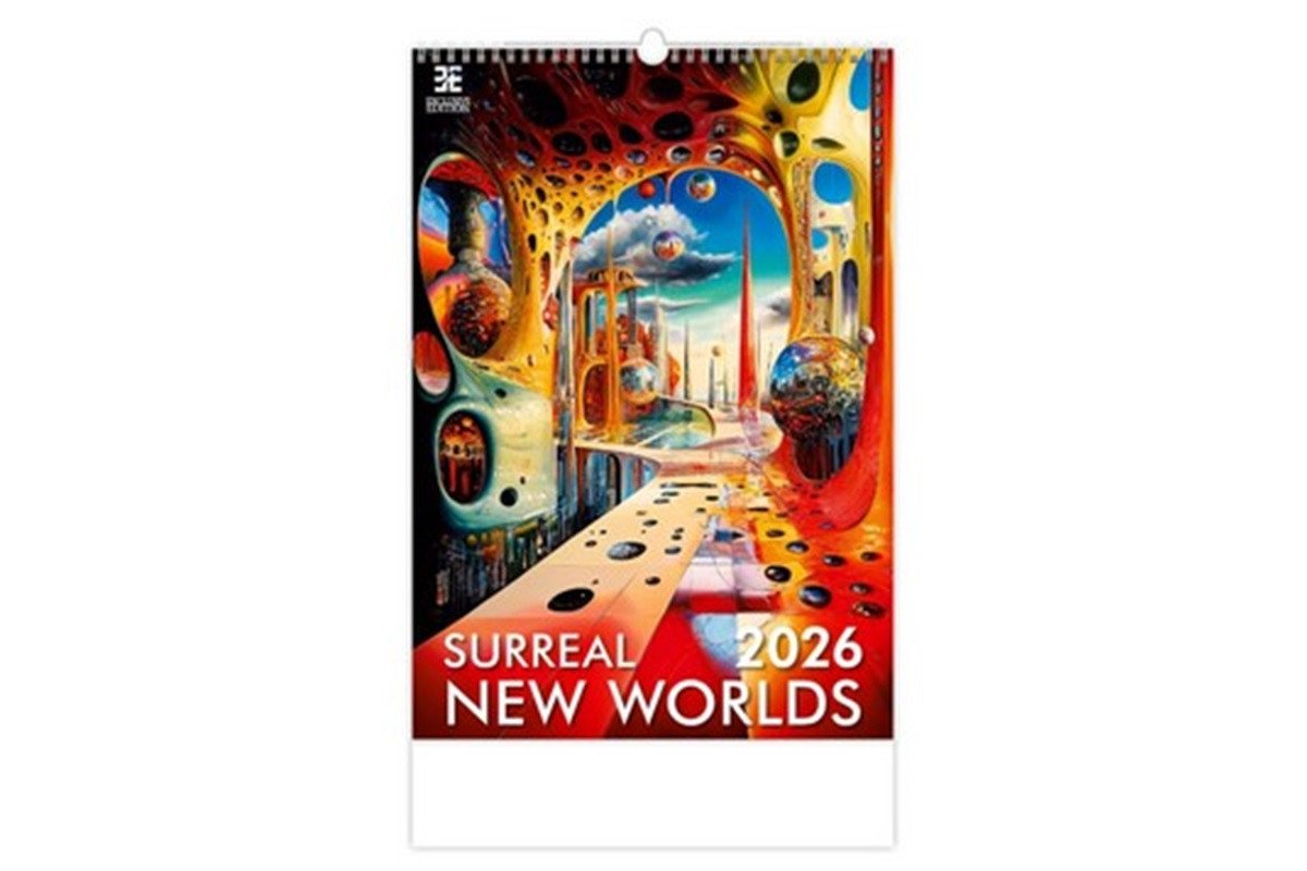 NÁSTĚNNÝ KALENDÁŘ 2026 SURREAL NEW WORLDS