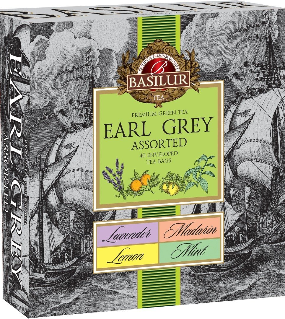 ČAJ BASILUR 7742 EARL GREY GREEN ASSORTED [40 SÁČKŮ]