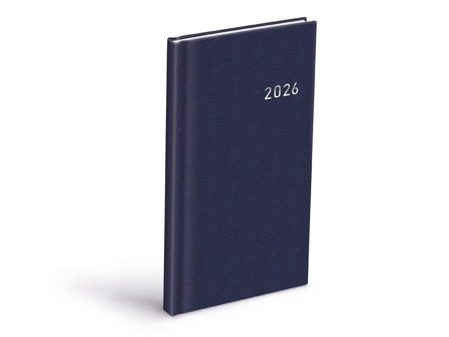 DIÁŘ 2026 TÝDENNÍ T806 PVC DARK BLUE 90X170MM
