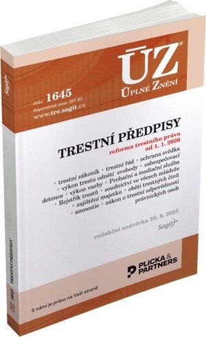 ÚZ 1645 TRESTNÍ PŘEDPISY K 25/8/25