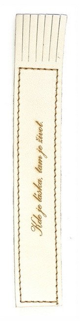 Obálka knihy KOŽENÁ ZÁLOŽKA SE STŘAPCI KDE JE LÁSKA, TAM JE ŽIVOT od autora <br>