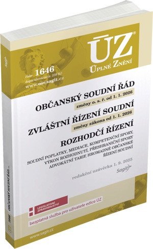 ÚZ 1646 OBČANSKÝ SOUDNÍ ŘÁD K 1/9/25