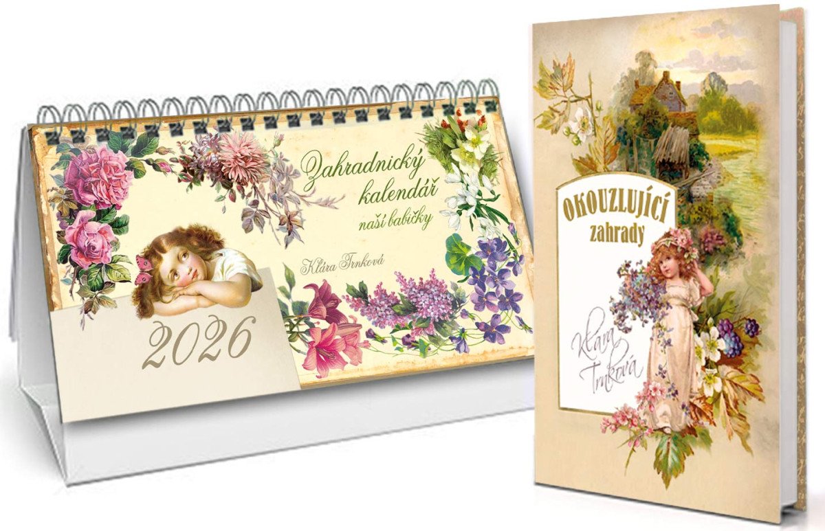 Obálka knihy KALENDÁŘ 2026 ZAHRADNICKÝ + OKOUZLUJÍCÍ ZAHRADY od autora Trnková Klára