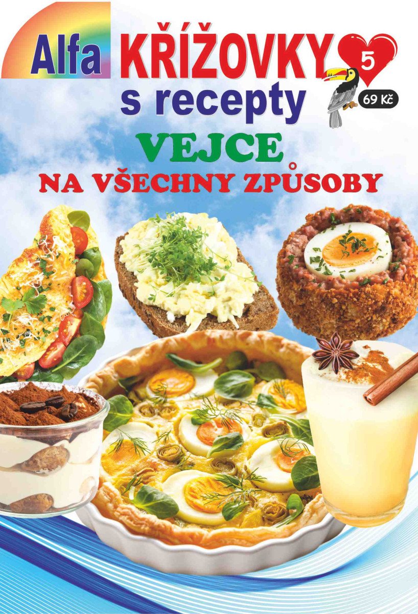 KŘÍŽOVKY S RECEPTY 5/2025 VEJCE NA VŠECHNY ZPŮSOBY