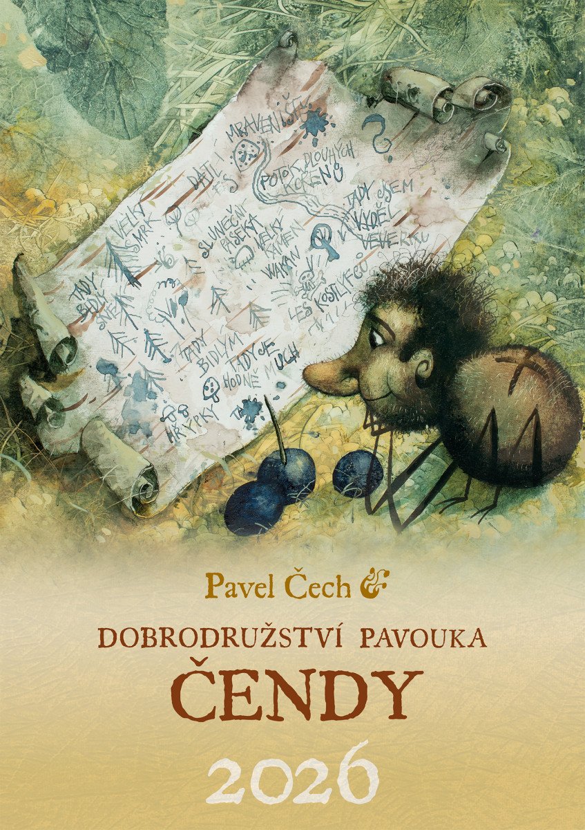 NÁSTĚNNÝ KALENDÁŘ 2026 DOBRODRUŽSTVÍ PAVOUKA ČENDY