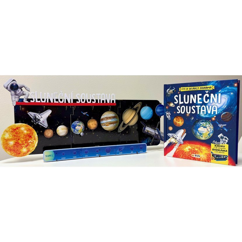 Obálka knihy SLUNEČNÍ SOUSTAVA - ČTI A SKLÁDEJ DIORÁMA od autora Torrubiano Paco