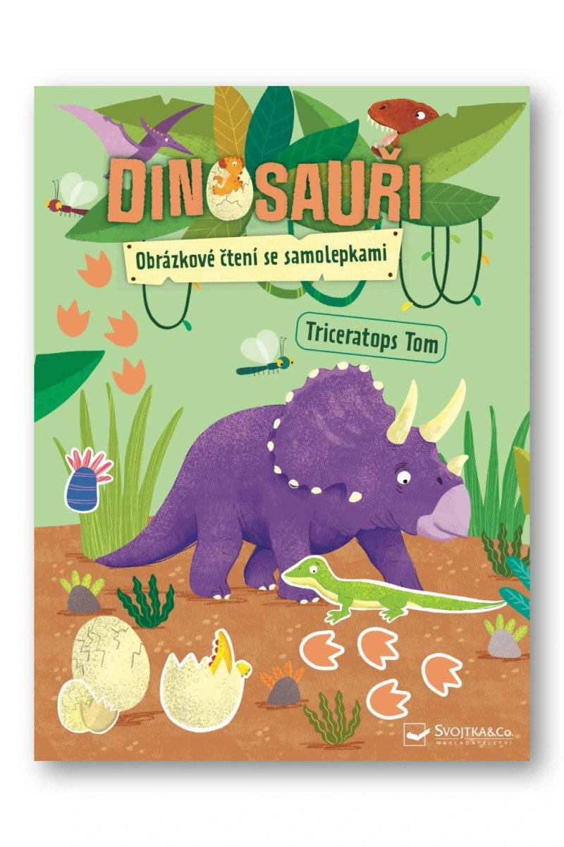 DINOSAUŘI OBRÁZKOVÉ ČTENÍ SE SAMOLEPKAMI