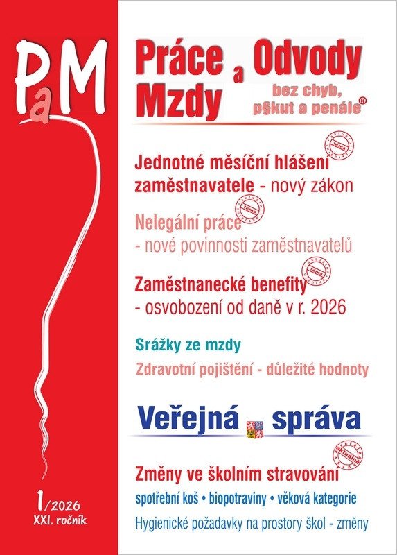 PAM 01/2026 JEDNOTNÉ MĚSÍČNÍ HLÁŠENÍ ZAMĚSTNAVATELE