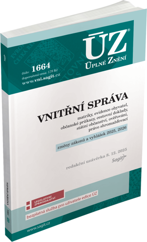 Obálka knihy ÚZ 1664 VNITŘNÍ SPRÁVA (MATRIKY, EVIDENCE OBYVATEL,...) od autora <br>