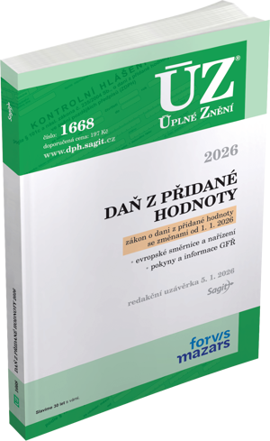 ÚZ 1668 DAŇ Z PŘIDANÉ HODNOTY 2026 K 5/1/26