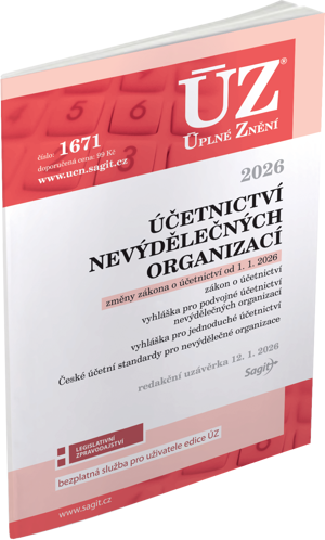 ÚZ 1671 ÚČETNICTVÍ NEVÝDĚLEČNÝCH ORG. 2026 K 12/1/26
