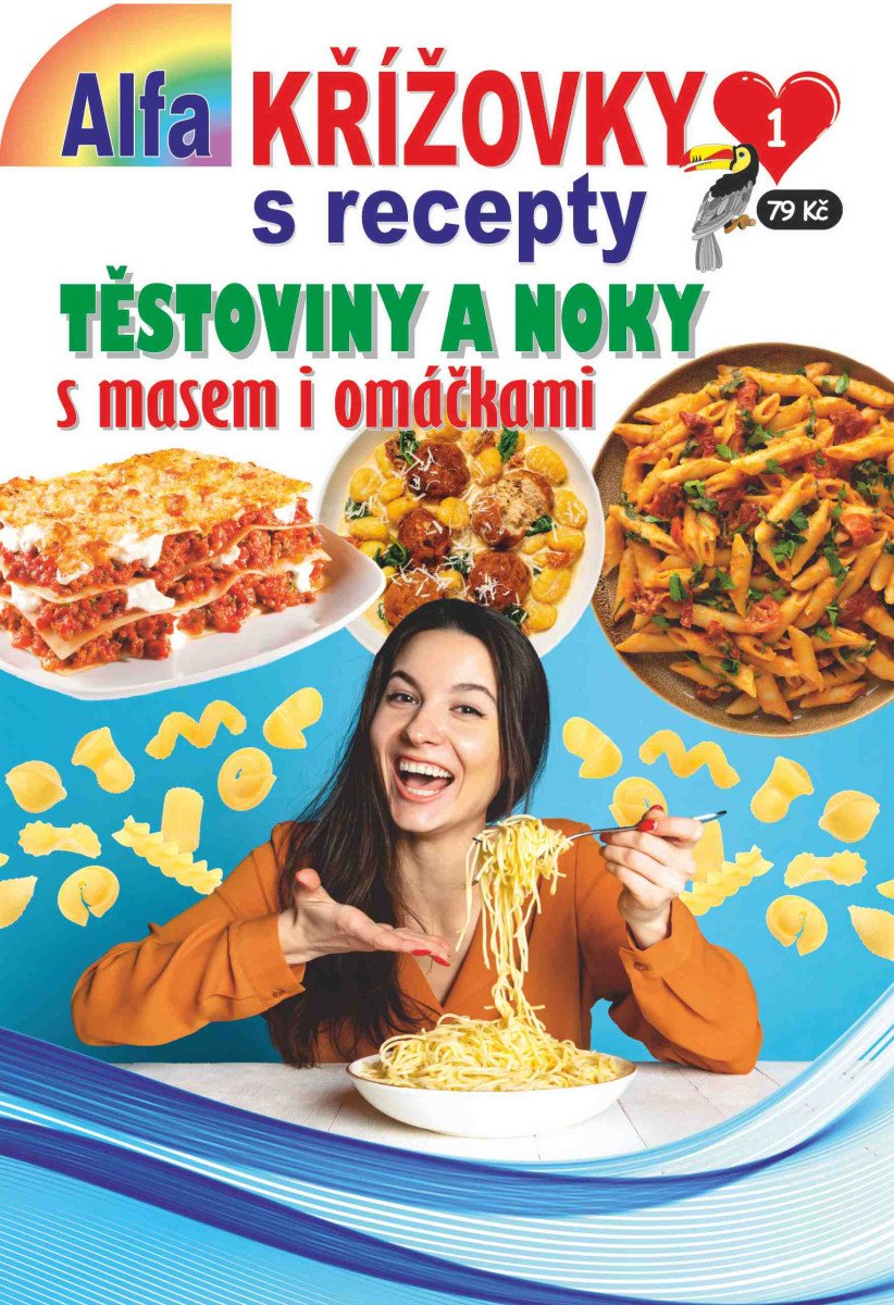 Obálka knihy KŘÍŽOVKY S RECEPTY 1/2026 - TĚSTOVINY A NOKY od autora <br>