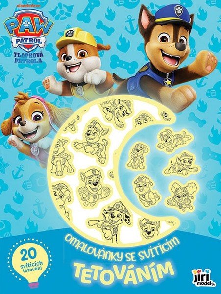 TLAPKOVÁ PATROLA - OMALOVÁNKY SE SVÍTÍCÍM TETOVÁNÍM