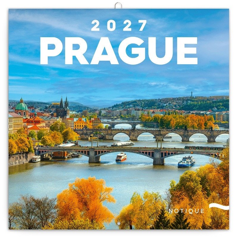 NÁSTĚNNÝ KALENDÁŘ 2027 PRAHA 20*20CM