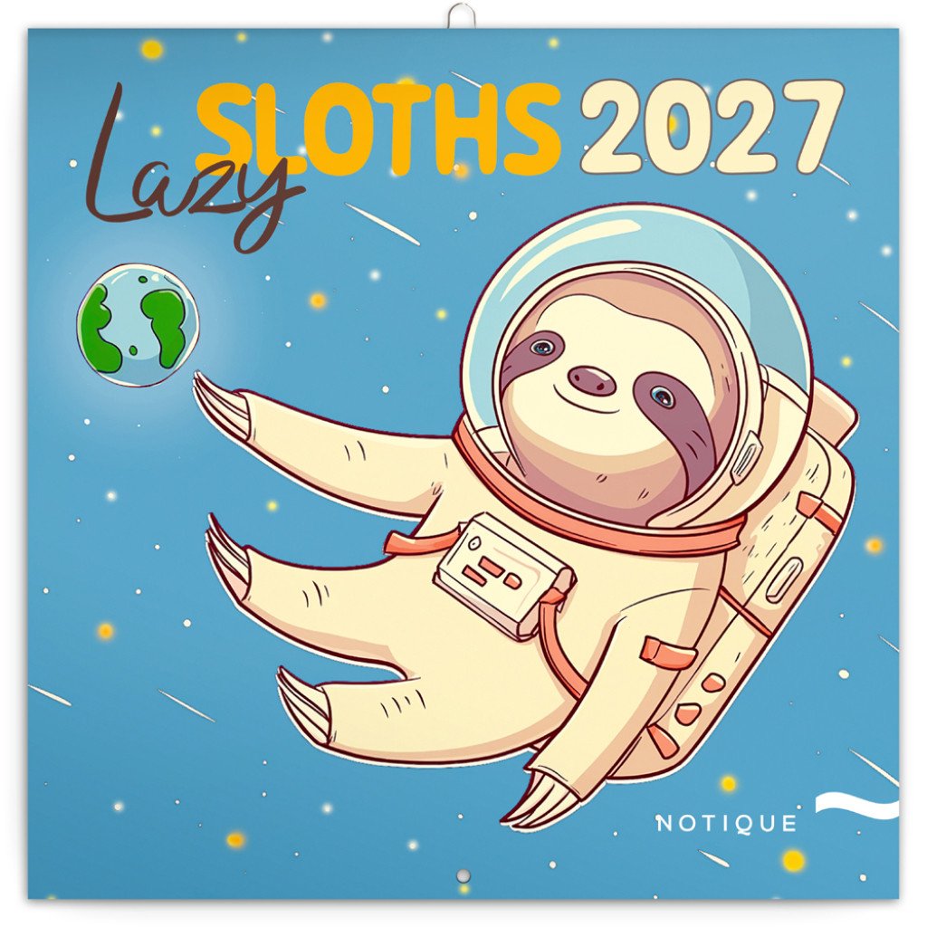 Obálka knihy KALENDÁŘ 2027 POZNÁMKOVÝ LAZY SLOTHS od autora <br>