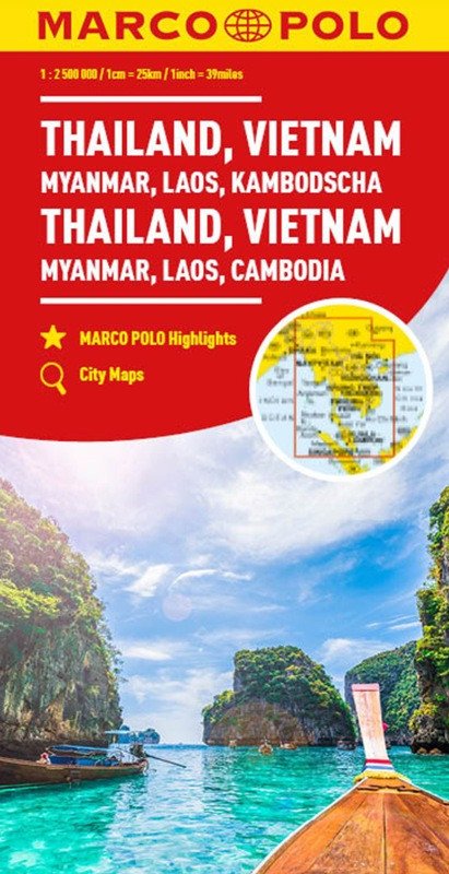 Obálka knihy THAJSKO, VIETNAM, LAOS, KAMBODŽA 1:2MIL. MAPA od autora <br>