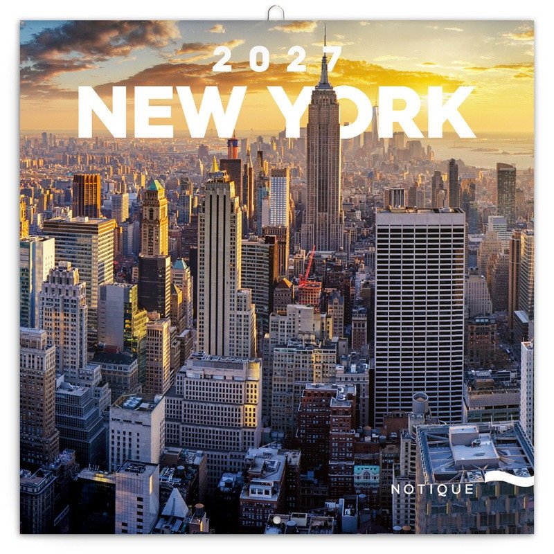 NEW YORK 2027 KALENDÁŘ NÁSTĚNNÝ