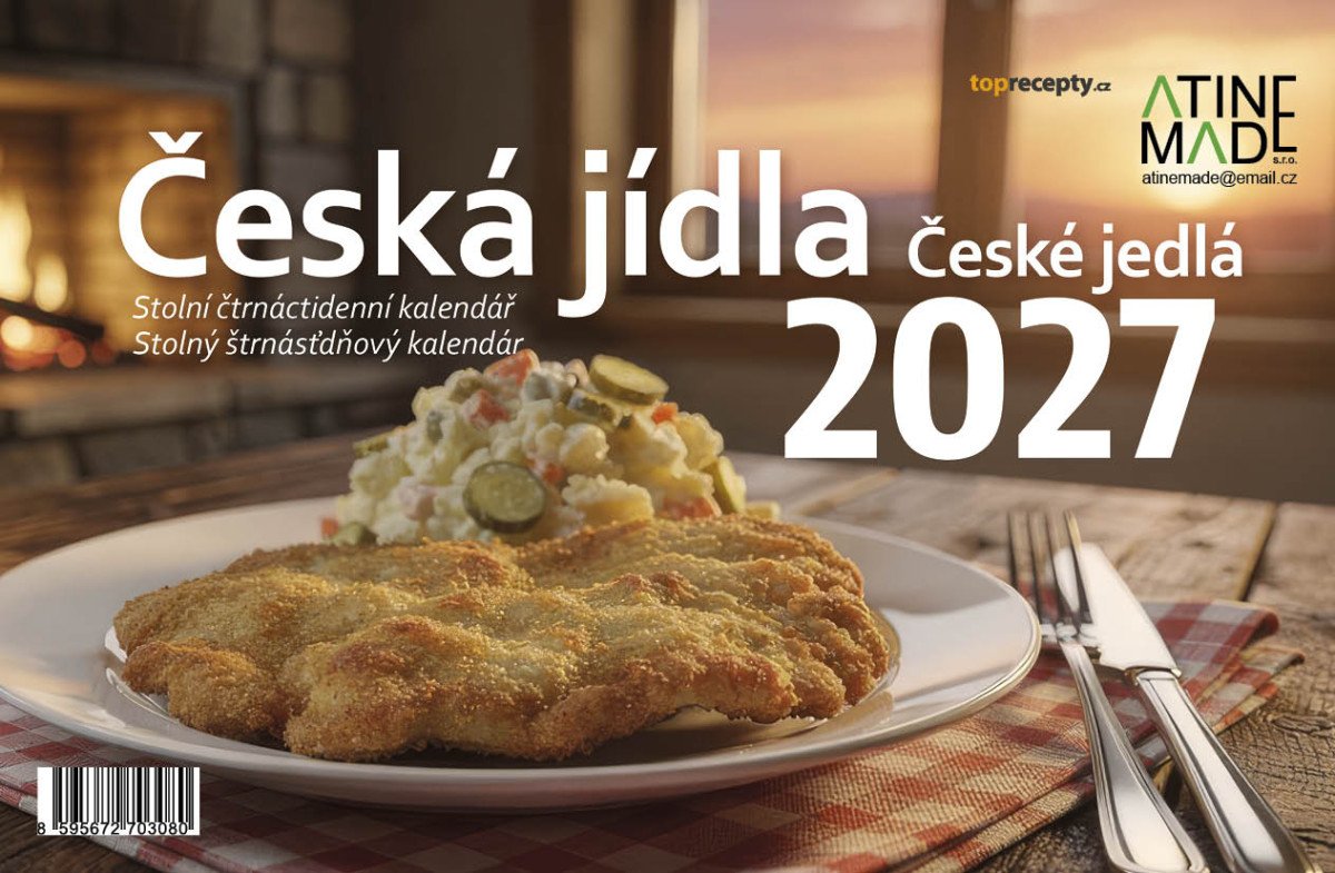 KALENDÁŘ 2027 ČESKÁ JÍDLA, STOLNÍ, 14TI