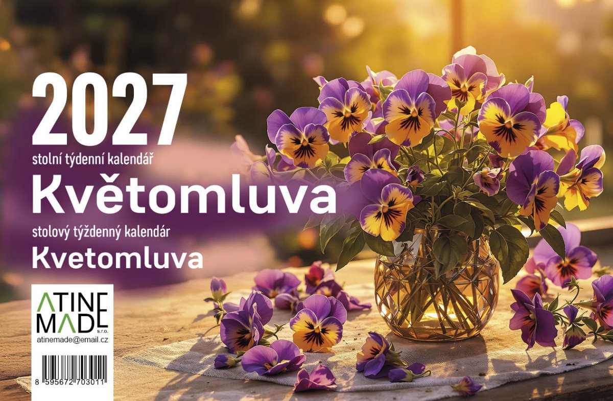 KALENDÁŘ 2027 KVĚTOMLUVA, STOLNÍ, TÝDENN