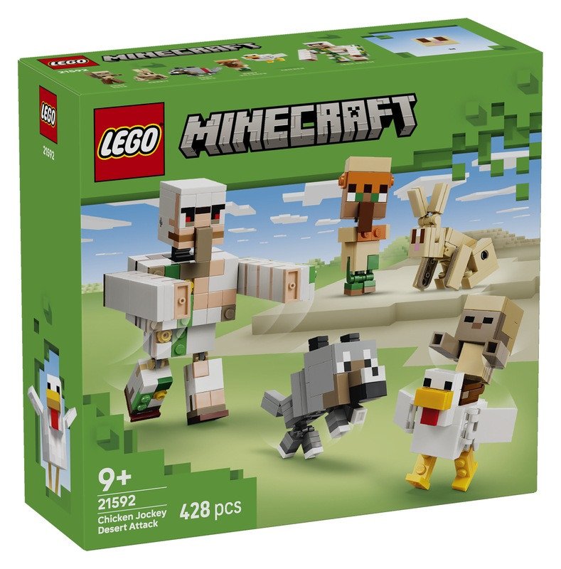 LEGO  MINECRAFT Á 21592 KUŘECÍ ŽOKEJ A Ú